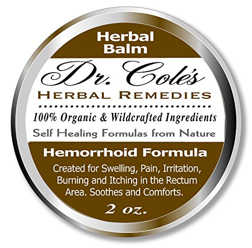 Book Cover Dr. Cole's Hemorrhoid Treatment. Organic Herbal Ointment for Hemorrhoid Relief. Natural Remedy for all types of Internal and External, Hemorrhoids. Soothes Itching, Swelling & Pain. Safe for all ages.