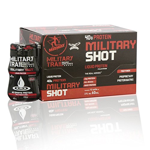 Book Cover Midway Labs Whey + Collagen Liquid Protein Shots: 40g Protein Shot Bottles, BCAA, Hydrolyzed Collagen Peptides, WPI Whey Isolate, Fruit Punch Flavor (12-Bottle Display Box, 24 Servings)