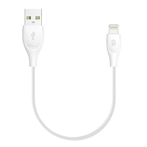 Book Cover Syncwire Lightning iPhone Charger Cable - 20cm Short [Apple MFi Certified] Apple Charger Cable Lead USB Fast Charging Cable for iPhone XS Max X XR 8 7 6s 6 Plus SE 5 5s 5c, iPad, iPod - White