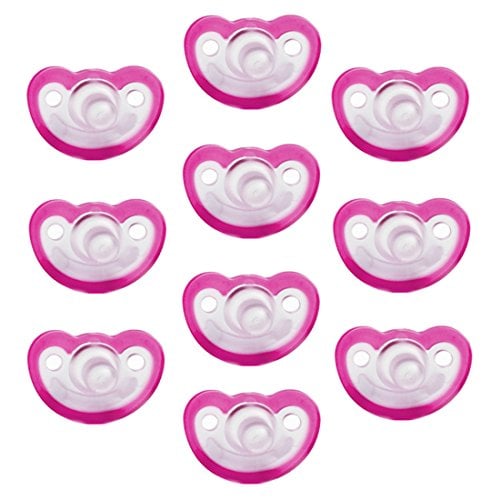 Book Cover Razbaby JollyPop 3+ Months Pacifier 10 Pack Unscented - Pink