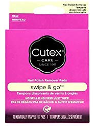 Book Cover Cutex Care Swipe and Go Nail Polish Remover Pads, 10 Count