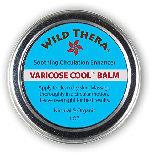 Book Cover Wild Thera Herbal Varicose Veins Cream and Treatment with Arnica and Horse Chestnut. for Spider Veins, Leg Edema and Nerve Pain. Co-Therapy for Healing Patch and Vein Socks.