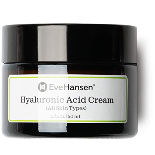 Book Cover Eve Hansen Hyaluronic Acid Cream for Face | Natural Face Moisturizer, Neck Cream, Anti-Wrinkle Cream | Anti Aging Face Cream for Women, Mens Moisturizer for Face w/ Organic Botanical Extracts 1.75oz