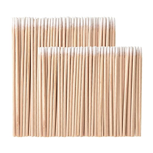 Book Cover Whaline 400 Pieces Microblading Cotton Swab Tattoo Permanent Supplies Cotton Swabs Makeup Cosmetic Applicator Sticks, 2 Size