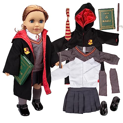 Book Cover Dress Along Dolly Deluxe Hermione Granger Inspired Costume Doll Clothes for Any 18