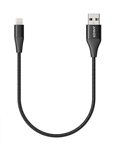 Book Cover Anker Powerline+ II Lightning Cable (1ft), MFi Certified for Flawless Compatibility with iPhone 11 / XS/XS Max/XR/X / 8/8 Plus / 7/7 Plus / 6/6 Plus / 5 / 5S and More(Black)