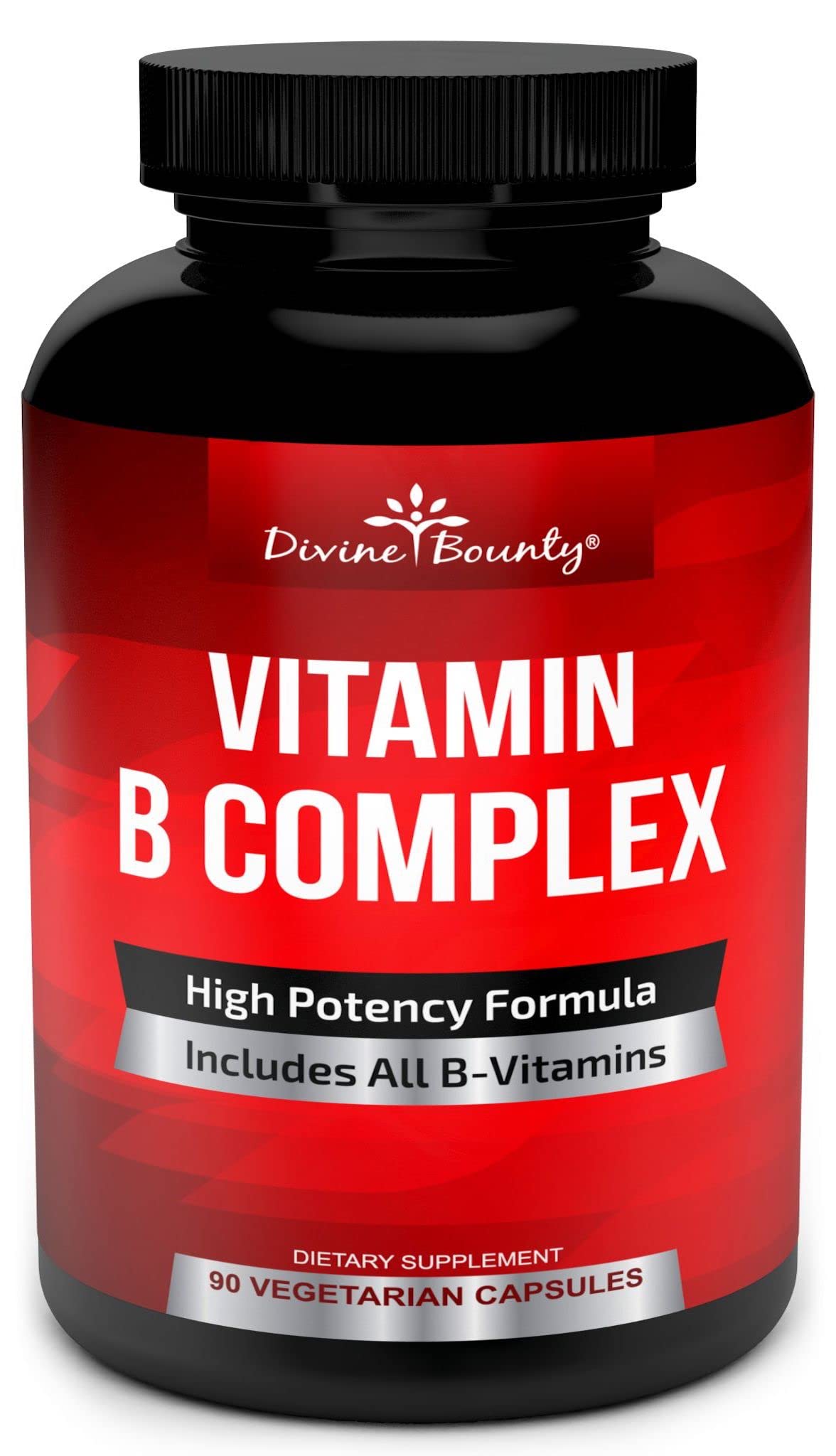 Book Cover Divine Bounty Super B Complex Vitamins - All B Vitamins Including B12, B1, B2, B3, B5, B6, B7, B9, Folic Acid - Vitamin B Supplement - Support Healthy Energy Metabolism - 90 Vegetarian Capsules