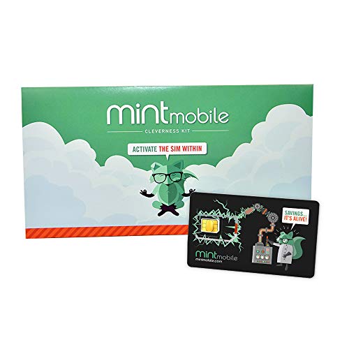 Book Cover $20/Month Mint Mobile Wireless Plan | 8GB of 4G LTE Data + Unlimited Talk & Text for 3 Months (3-in-1 GSM SIM Card)