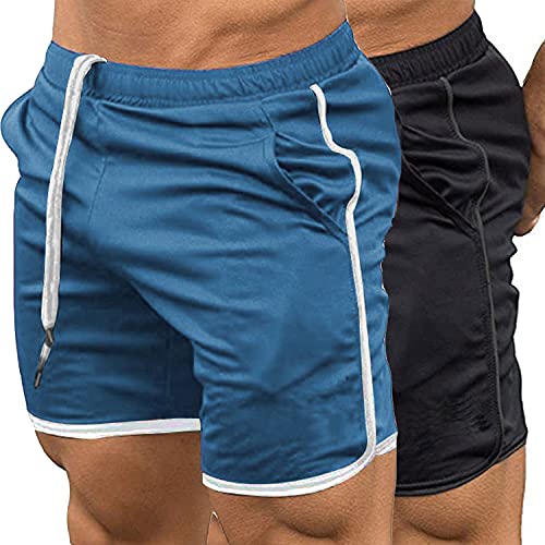 Book Cover EVERWORTH Men's Gym Workout Boxing Shorts Running Short Pants Fitted Training Bodybuilding Jogger Short