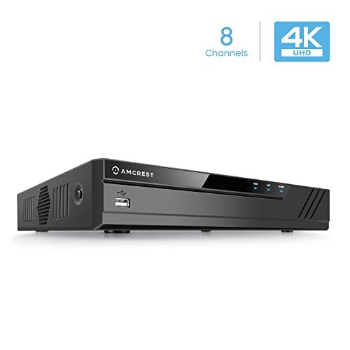 Book Cover Amcrest NV4108-HS 4K NVR (8CH 1080p/3MP/4MP/5MP/6MP/8MP) Network Video Recorder - Supports up to 8 x 8-Megapixel IP Cameras @30fps Realtime, Supports up to 6TB HDD (Not Included) (No Built-in WiFi)