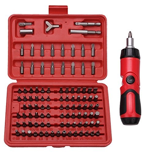Book Cover 101-Piece Premium Security Screwdriver Bit Set with Bonus Ratchet Driver | Both Standard and Tamper Proof Bits | Include Phillips, Pozi, Slotted, Hex, Torx, Square, XZN, Spanner, Torq, TriWing, Clutch