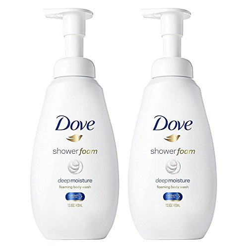Book Cover Dove Shower Foam - Foaming Body Wash - Deep Moisture - Net Wt. 13.5 FL OZ (400 mL) Per Bottle - Pack of 2 Bottles