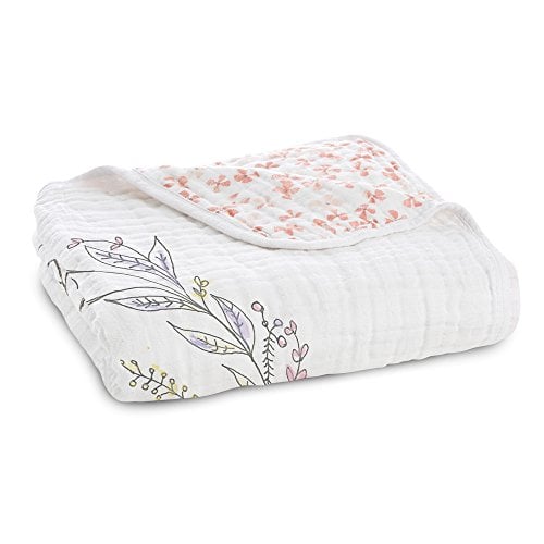 Book Cover aden + anais 100% Cotton Muslin Baby Blanket Crib Bedding for Newborn Baby and Toddler, Nursery Blanket for Boys and Girls, Baby Registry and Shower Gift - Birdsong