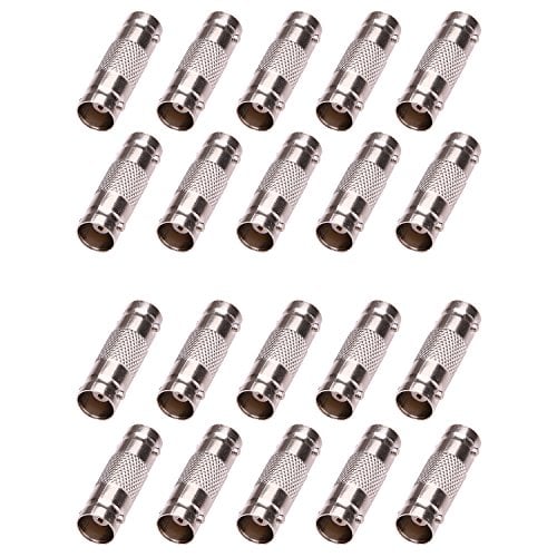 Book Cover WildHD 20 Packs BNC Barrel Connector and BNC Female to Female Coupler Adapter for CCTV Security Camera (BNC Female to Female Connector)