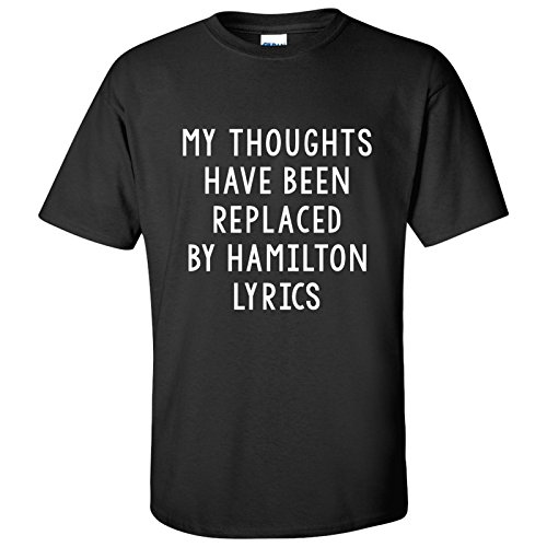 Book Cover UGP Campus Apparel My Thoughts Have Been Replaced by Lyrics - Theater Adult Basic T-Shirt