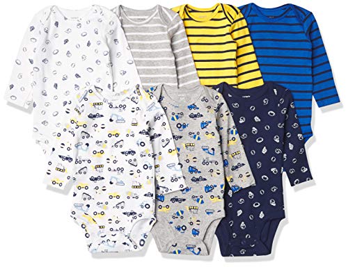 Book Cover Carter's Baby Boys' 7-Pack Long-Sleeve Bodysuits