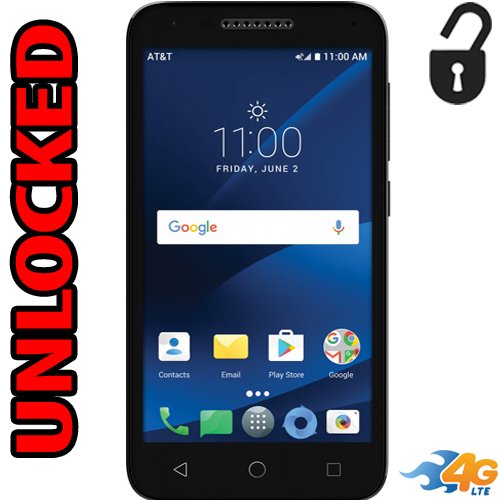 Book Cover Alcatel Ideal Xcite 4G LTE Unlocked 5044R 5 inch 8GB Usa Latin & Caribbean Bands Android 7.0 IdealXcite
