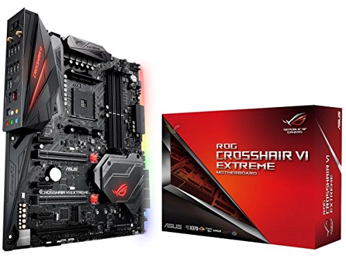 Book Cover ASUS ROG Crosshair VI Extreme AMD Ryzen AM4 DDR4 M.2 USB 3.1 EATX X370 Motherboard with onboard 802.11AC WiFi and Aura Sync RGB Lighting
