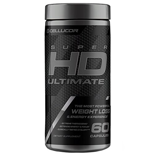 Book Cover Cellucor SuperHD Ultimate Thermogenic Fat Burner & Weight Loss Supplement with Caffeine and Natural Metabolism Boosters, 60 Capsules