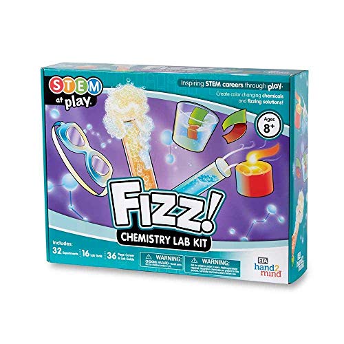 Book Cover hand2mind Fizz Chemistry Science Kit for Kids Ages 8-12, 32 Science Experiments and Fact-Filled Guide, Make Your Own Foam and Crystals, Educational Home Learning, Homeschool Science Kits
