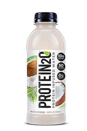 Book Cover Protein2o 10g Whey Protein Infused Water, Kawaiola Coconut, 16.9 oz Bottle (Pack of 12)