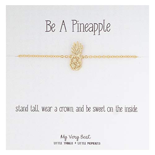 Book Cover My Very Best Dainty Pineapple Bracelet Be A Pineapple_Stand Tall. wear a Crown, and be Sweet on The Inside.