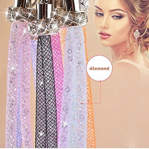 Book Cover Hand Grip Lanyard, Crystal Hand Wrist Strap Attaches for Cameras, Phones, Media Players, PSP, USB Thumb Drives, Keys (10'' 7 Pack in 7 Assorted Colors)