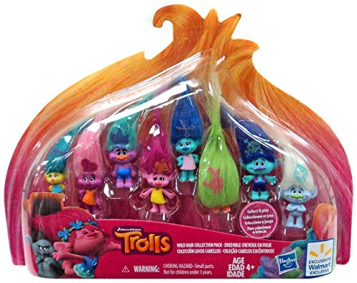 Book Cover Dreamworks Trolls Movie Exclusive Wild Hair Collection Pack (8 Mini Trolls), 1.25 Inches