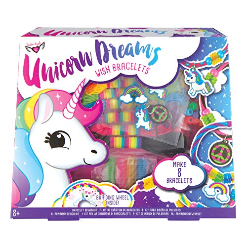 Book Cover Fashion Angels Unicorn Dreams Wish Bracelets Kit Craft, Multi