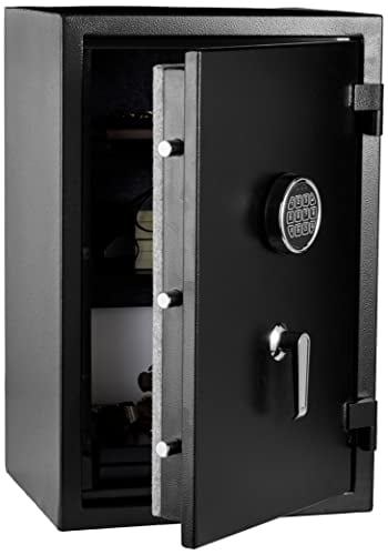 Book Cover Amazon Basics Fire Resistant Security Safe with Programmable Electronic Keypad, 2.1 Cubic Feet, Black, 16.93