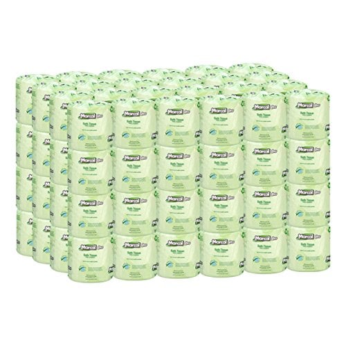 Book Cover Marcal Pro Toilet Paper, 100% Recycled - 2-Ply, White, 500 Soft & Absorbent Sheets per Roll, 96 Rolls per Case - Green Seal Certified, Bulk Office Bath Tissue 05002