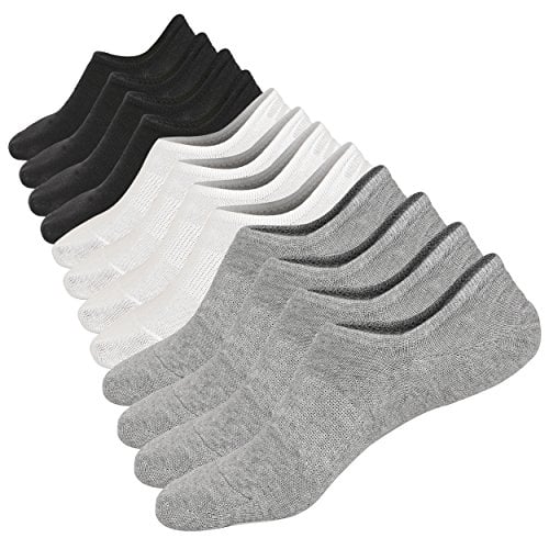 Book Cover M&Z Mens Low Cut No Show Cotton Casual Ankle Non Slide Reinforced Socks 6 Pack