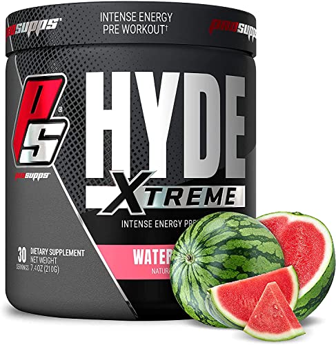 Book Cover ProSupps Mr. Hyde Xtreme (Former NitroX) Pre-Workout Powder Energy Drink - Intense Sustained Energy, Pumps & Focus with Beta Alanine, Creatine & Nitrosigine, (30 Servings, Watermelon Rush)