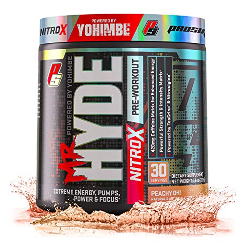 Book Cover ProSupps Mr. Hyde NitroX Pre-Workout Powder Energy & Nitric Oxide Boosting Drink, Intense Sustained Energy, Pumps & Focus Powered by Yohimbe, Beta Alanine, Creatine & Nitrosigine, 30 True Servings