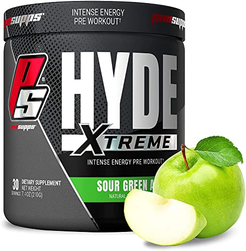 Book Cover ProSuppsÂ® Mr. HydeÂ® Xtreme (Former NitroX) Pre-Workout Powder Energy Drink - Intense Sustained Energy, Pumps & Focus with Beta Alanine, Creatine & Nitrosigine, (30 Servings, Sour Green Apple)
