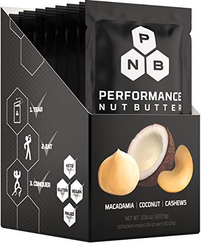 Book Cover Performance Nut Butter Macadamia, Coconut & Cashew Keto Friendly Whole 30 Approved Food | Healthy Fat Bomb Packets - Paleo & Vegan Low Carb Snacks, Perfect Ketogenic Diet Foods - No Sugar Added Snack (Original, 10 Individual Packets)
