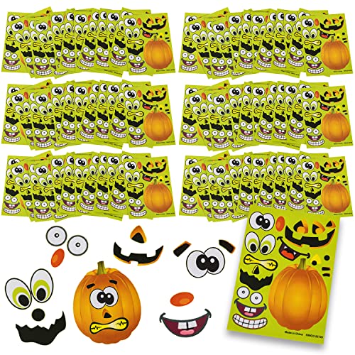 Book Cover Halloween Stickers - 72 Sheets Kids Jack O' Lantern Pumpkin Stickers Tigerdoe - Halloween Stickers for Kids - Create a Pumpkin