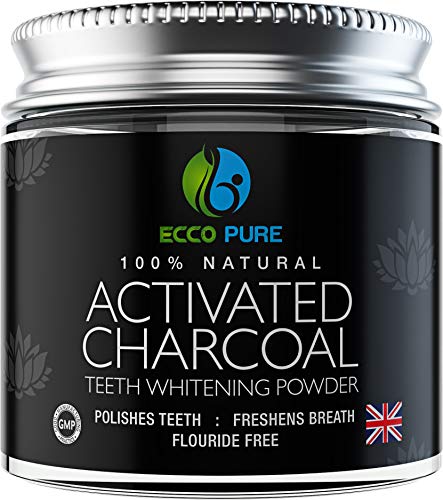Book Cover ECCO PURE Activated Charcoal Natural Teeth Whitening Powder