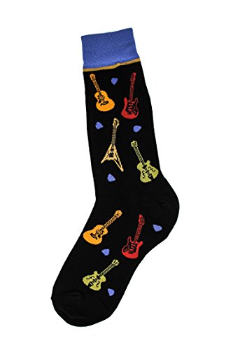Book Cover Foot Traffic Men's Novelty Socks, Fun Music-Themed Socks for Men, Sizes 7â€“12