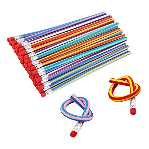 Book Cover Haawooky Kid's Children Flexible Soft Pencil Magic Bend School Fun Equipment, 30 Piece
