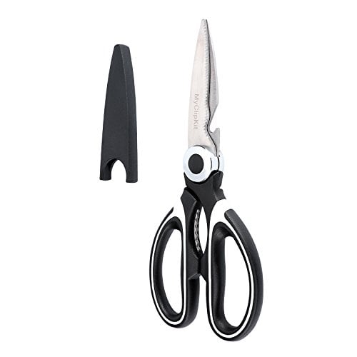 Book Cover Heavy Duty Kitchen Scissors and Poultry Shears - Multi-Purpose Cooking Tool for Cutting Turkey, Meat and Fish - Stainless Steel