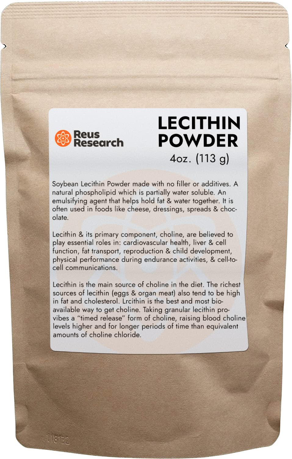 Book Cover Reus Research Lecithin 1x Powder 4 Ounces