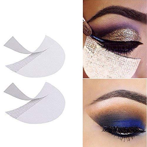 Book Cover LKE 100pcs Eyeshadow Stencils makeup tape Professional Lint Free Under Eye Eyeshadow Gel Pad Patches eyeliner tape for Eyelash Extensions/Lip Makeup supplies