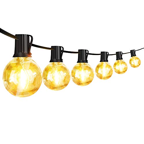 Book Cover 23Ft G40 Outdoor Patio String Lights , Led Dimmable Globe String Lights for Outdoor Indoor , Outdoor Porch Lights String for Bistro Garden Backyard Christmas - Led Outdoor String Light