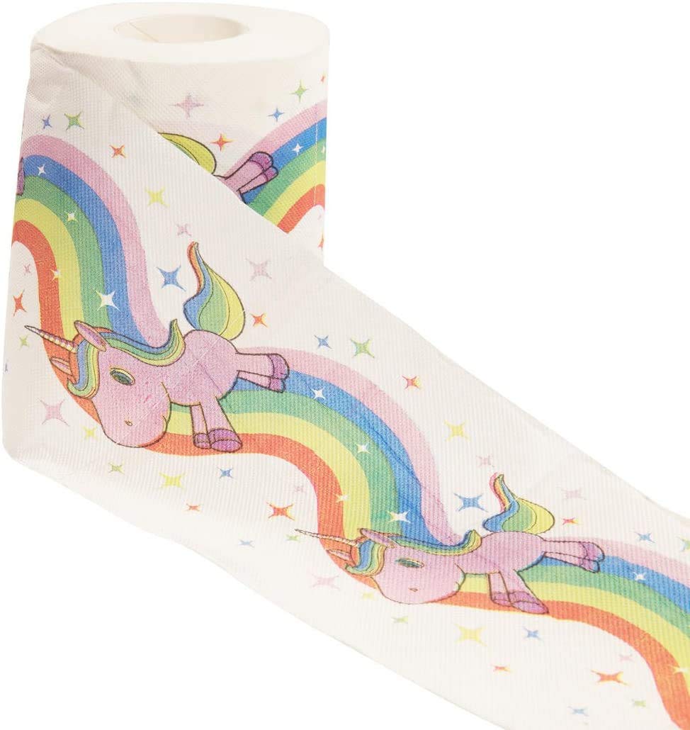 Book Cover getDigital Unicorn Toilet Paper Novelty Bathroom Tissue - 1 Roll with 200 Sheets - Gift Box included
