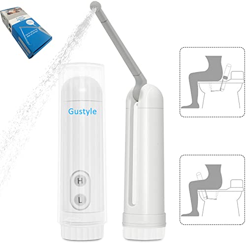 Book Cover [2nd Generation] Portable Travel Bidet by GUSTYLE, IPX6 Waterproof Electric Bidet Sprayer with Automatic Decompression Film and Nozzle 180 Degree Adjustment (140ml)