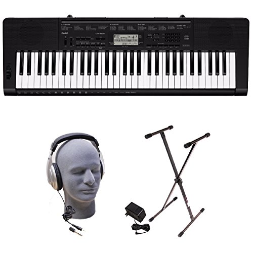 Book Cover Casio CTK-3500 PPK 61-Key Premium Keyboard Pack with Stand, Headphones & Power Supply