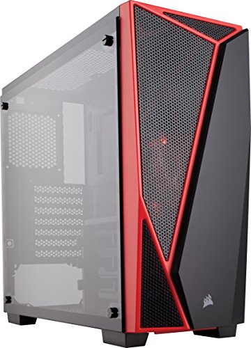 Book Cover CORSAIR Carbide SPEC-04 Mid-Tower Gaming Case, Tempered Glass- Red