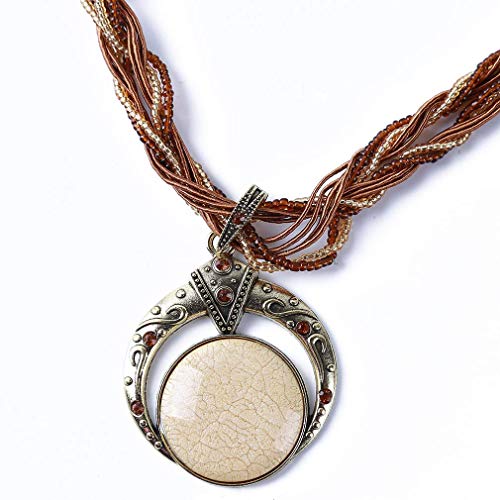 Book Cover Rurah New Bohemian Ethnic Customs Delicate Swater Chain Necklaces New for Women Jewelry Wedding,Beige