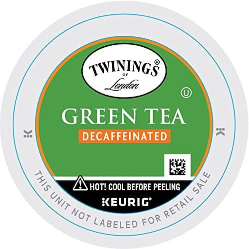 Book Cover Twinings Decaf Green Tea K-Cup Pods for Keurig, Decaffeinated Pure Green Tea, Smooth Flavour, Enticing Aroma, 24 Count (Pack of 1)